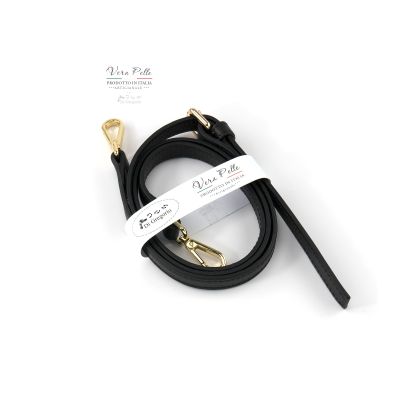 tracolla nera in pelle per borsa